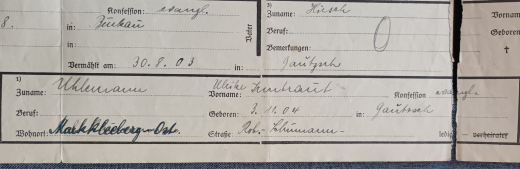 AHNENTAFEL/ AHNENPASS DER FAMILIE IRMTRAUT UHLEMANN IN MARKLEEBERG OST, ZURÜCK BIS 1779