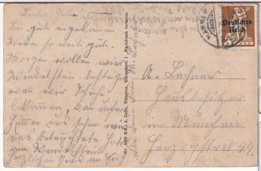 ALTE ANSICHTSKARTE/ POSTKARTE - GASTHOF HAMMER, STATION FISCHBACHAU MIT WENDELSTEIN