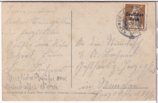 ALTE ANSICHTSKARTE/ POSTKARTE - GASTHOF HAMMER, STATION FISCHBACHAU MIT WENDELSTEIN