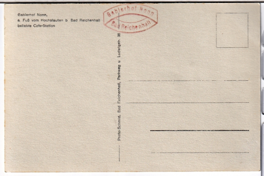 ALTE ANSICHTSKARTE/ POSTKARTE - GABLERHOF NONN BEI BAD REICHENHALL