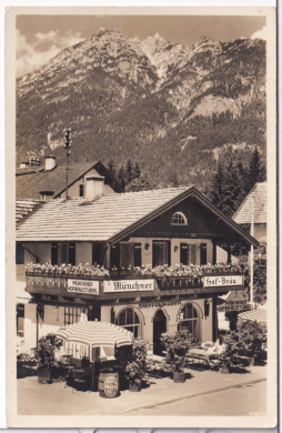 ALTE ANSICHTSKARTE/ POSTKARTE - MÜNCHNER HOFBRÄUSTÜBERL IN GARMISCH