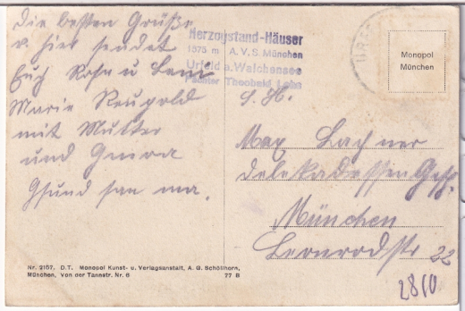 ALTE ANSICHTSKARTE/ POSTKARTE - HERZOGSTAND MIT UNTERKUNFTSHÄUSERN, BAYISCHES HOCHLAND