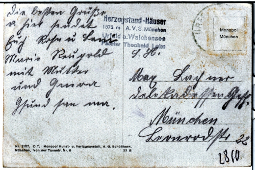 ALTE ANSICHTSKARTE/ POSTKARTE - HERZOGSTAND MIT UNTERKUNFTSHÄUSERN, BAYISCHES HOCHLAND