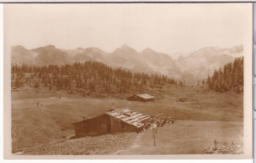 ALTE ANSICHTSKARTE/ ECHTFOTOKARTE - GOTZEN-ALM BEI BERCHTESGADEN - KARLSBADER URANIA-PENSION BERCHTESGADEN