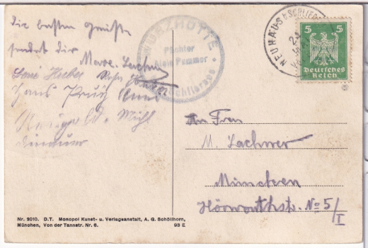 ALTE ANSICHTSKARTE/ POSTKARTE - WURZHÜTTE AM SPITZINGSEE MIT BRECHERSPITZE
