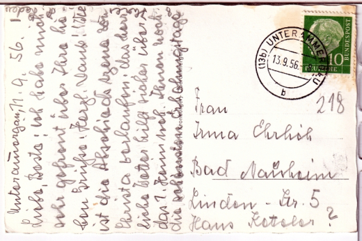 ANSICHTSKARTE/POSTKARTE - PÜRSCHLINGHÄUSER, AUGUST-SCHUSTER-HAUS, AMMERGAUER ALPEN