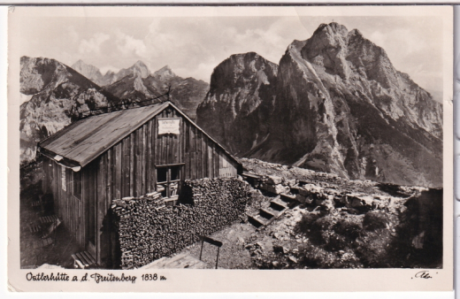 ANSICHTSKARTE/POSTKARTE - OSTLERHÜTTE AUF DEN BREITENBERG, PFRONTEN IM ALLGÄU