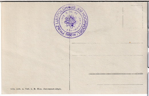 ANSICHTSKARTE/POSTKARTE - LUITPOLDHAUS MIT GLASFELDERKOPF, ALLG. ALPEN