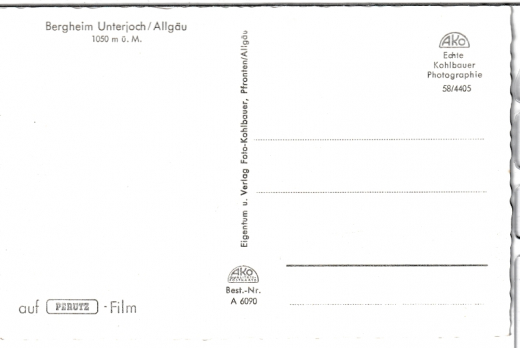 ANSICHTSKARTE/POSTKARTE - BERGHEIM UNTERJOCH, BAD HINDELANG