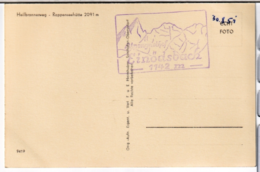 ANSICHTSKARTE/POSTKARTE - RAPPENSEEHÜTTE, ALLG. ALPEN