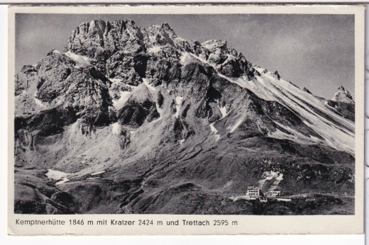 ANSICHTSKARTE/POSTKARTE - KEMPTNER HÜTTE, ALLG. ALPEN