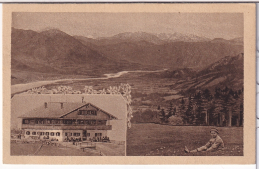 ANSICHTSKARTE/POSTKARTE - BAD TÖLZ, BLICK VOM BLOMBERGHAUS AUF DAS GEBIRGSPANORAMA