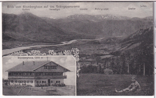 ANSICHTSKARTE/POSTKARTE - BAD TÖLZ, BLICK VOM BLOMBERGHAUS AUF DAS GEBIRGSPANORAMA
