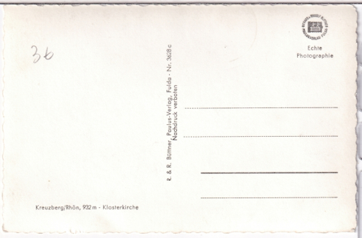 ANSICHTSKARTE/POSTKARTE - BISCHFSHEIM - KREUZBERG/RHÖN - KLOSTERKIRCHE
