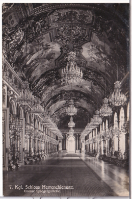 ANSICHTSKARTE/POSTKARTE - Kgl. SCHLOSS HERRENCHIEMSEE - GROSSE SPIEGELGALLERIE