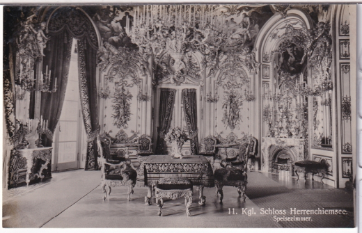 ANSICHTSKARTE/POSTKARTE - Kgl. SCHLOSS HERRENCHIEMSEE - SPEISEZIMMER