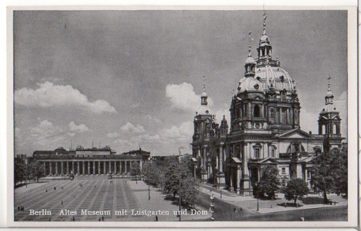 ALTE ANSICHTSKARTE/ POSTKARTE - BERLIN - ALTES MUSEUM MIT LUSTGARTEN UND DOM, VERLAG HANS ANDRES, BERLIN