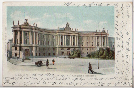 ALTE ANSICHTSKARTE/ POSTKARTE - BERLIN - KÖNIGLICHE BIBLIOTHEK um 1900, VERLAG Dr. TRENKLER & Co., LEIPZIG