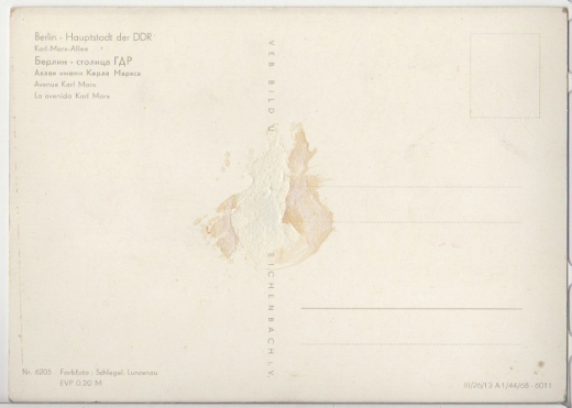 ALTE ANSICHTSKARTE/ POSTKARTE - BERLIN - HAUPTSTADT DER DDR - KARL-MARX-ALLEE, 1968