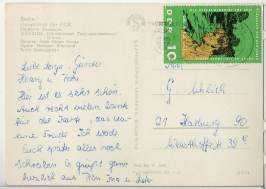 ALTE ANSICHTSKARTE/ POSTKARTE - BERLIN - HAUPTSTADT DER DDR - STAATSOPER