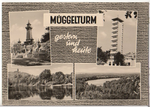 ALTE ANSICHTSKARTE - BERLIN - MÜGGELTURM GESTERN UND HEUTE