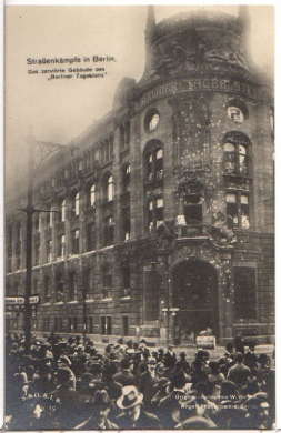 ALTE ECHTFOTOKARTE/ ANSICHTSKARTE - 1/9 - BERLIN - MÄRZKÄMPFE 1919 - STRAßENKÄMPFE IN BERLIN
