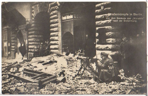 ALTE ANSICHTSKARTE/ ECHTFOTOKARTE - 5/9 - BERLIN - MÄRZKÄMPFE 1919