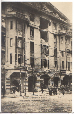 ALTE ANSICHTSKARTE/ ECHTFOTOKARTE - 9/9 - BERLIN - MÄRZKÄMPFE 1919