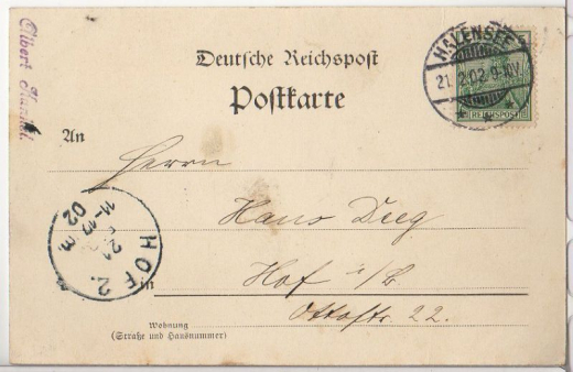 ALTE ANSICHTSKARTE/ POSTKARTE - BERLIN - GRUSS AUS HALENSEE - St. HUBERTUS VON DER NEUEN BRÜCKE GESEHEN