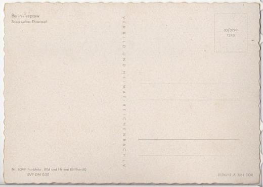 ALTE ANSICHTSKARTE/ POSTKARTE - BERLIN-TREPTOW - SOWJETISCHES EHRENMAL
