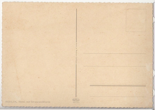 ALTE ANSICHTSKARTE/ POSTKARTE - BERLIN - HAVEL MIT GRUNNEWALDTURM