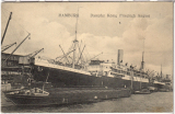 ALTE ANSICHTSKARTE/ POSTKARTE - HAMBURG - DAMPFER KÖNIG FRIEDRICH AUGUST