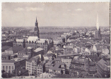 ALTE ANSICHTSKARTE/POSTKARTE - HAMBURG - BLICK AUF DIE INNENSTADT