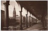 ALTE ANSICHTSKARTE/POSTKARTE - HAMBURG - ALSTERARCADEN UND RATHAUS