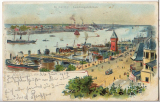 ALTE ANSICHTSKARTE/ POSTKARTE - HAMBURG - St. PAULI LANDUNGSBRÜCKEN
