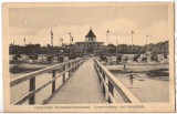 ALTE ANSICHTSKARTE/ POSTKARTE - OSTSEEBAD TIMMENDORFERSTRAND - DAMPFERBRÜCKE UND STRANDHALLE