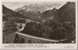 ALTE ANSICHTSKARTE/ POSTKARTE - TIEFENBACHBRÜCKE MIT WATZMANN UND HOCHKALTER, DEUTSCHE ALPENSTRAßE ÜBER WACHTERL NACH RAMSAU