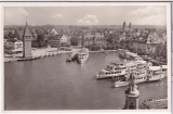 ALTE ANSICHTSKARTE/ POSTKARTE - LINDAU - STADTANSICHT MIT HAFENPARTIE