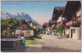 ALTE ANSICHTSKARTE/ POSTKARTE - GARMISCH-PARTENKIRCHEN - FRÜHLINGSSTRAßE
