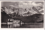 ALTE ANSICHTSKARTE/ POSTKARTE - EIBSEE BEI GARMISCH MIT HOTEL, WETTERSTEINGEBIRGE UNS ZUGSPITZE
