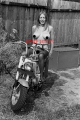 PHOTO - EROTIC - PORTRAIT OF BEAUTIFUL NAKED MODEL ON MOTORBIKE #34
