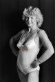 PHOTO - 2/2 EROTIC - PORTRAIT OF AN OLD MODEL IN A WHITE NEGLIGEE #16