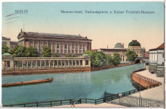 ALTE ANSICHTSKARTE/ POSTKARTE - BERLIN - MUSEUM-INSEL, NATIONALGALLERIE & KAISER FRIEDRICH-MUSEUM