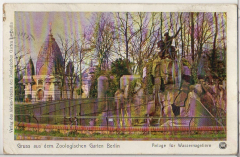 ALTE ANSICHTSKARTE - BERLIN - GRUSS AUS DEN ZOOLOGISCHEN GARTEN BERLIN-ANLAGE FÜR WASSERNAGETIERE