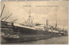 ALTE ANSICHTSKARTE/ POSTKARTE - HAMBURG - DAMPFER KÖNIG FRIEDRICH AUGUST