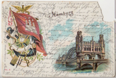 ALTE ANSICHTSKARTE/POSTKARTE - HAMBURG - DIE NEUE ELBBRÜCKE