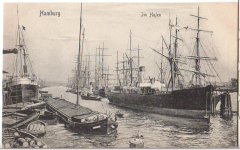 ALTE ANSICHTSKARTE/POSTKARTE - HAMBURG - IM HAFEN