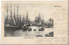 ALTE ANSICHTSKARTE/ POSTKARTE - HAMBURG - SEGELSCHIFFHAFEN