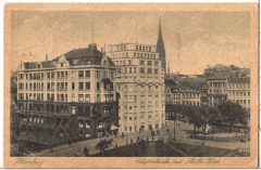 ALTE ANSICHTSKARTE/ POSTKARTE - HAMBURG - SCHARTORBRÜCKE MIT STELLA HAUS
