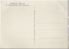 ALTE ANSICHTSKARTE/ POSTKARTE - HAMBURG - BLICK AUF St. MICHAELISKIRCHE UND SEEWARTE